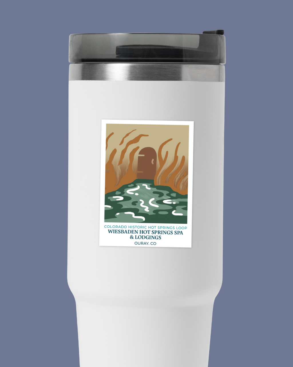 Colorado Historic Hot Springs Loop Destination Sticker - Ouray: Wiesbaden Hot Springs Spa & Lodgings