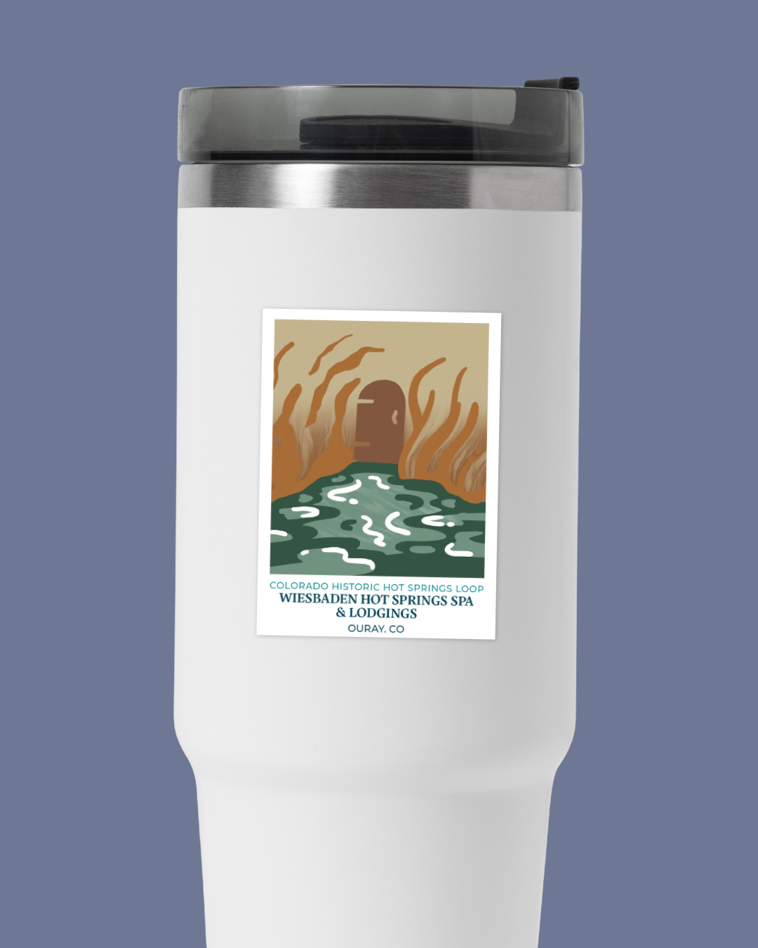 Colorado Historic Hot Springs Loop Destination Sticker - Ouray: Wiesbaden Hot Springs Spa & Lodgings