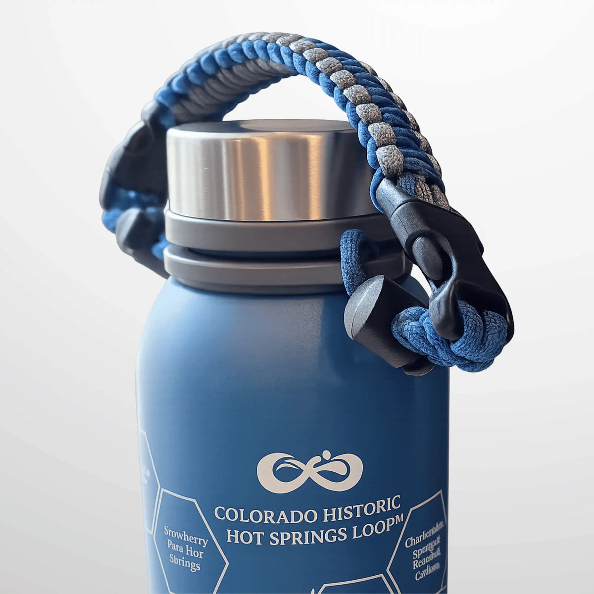Colorado Historic Hot Springs Loop 32 oz Insulated Water Bottle with Collectible Hot Springs Sticker Set