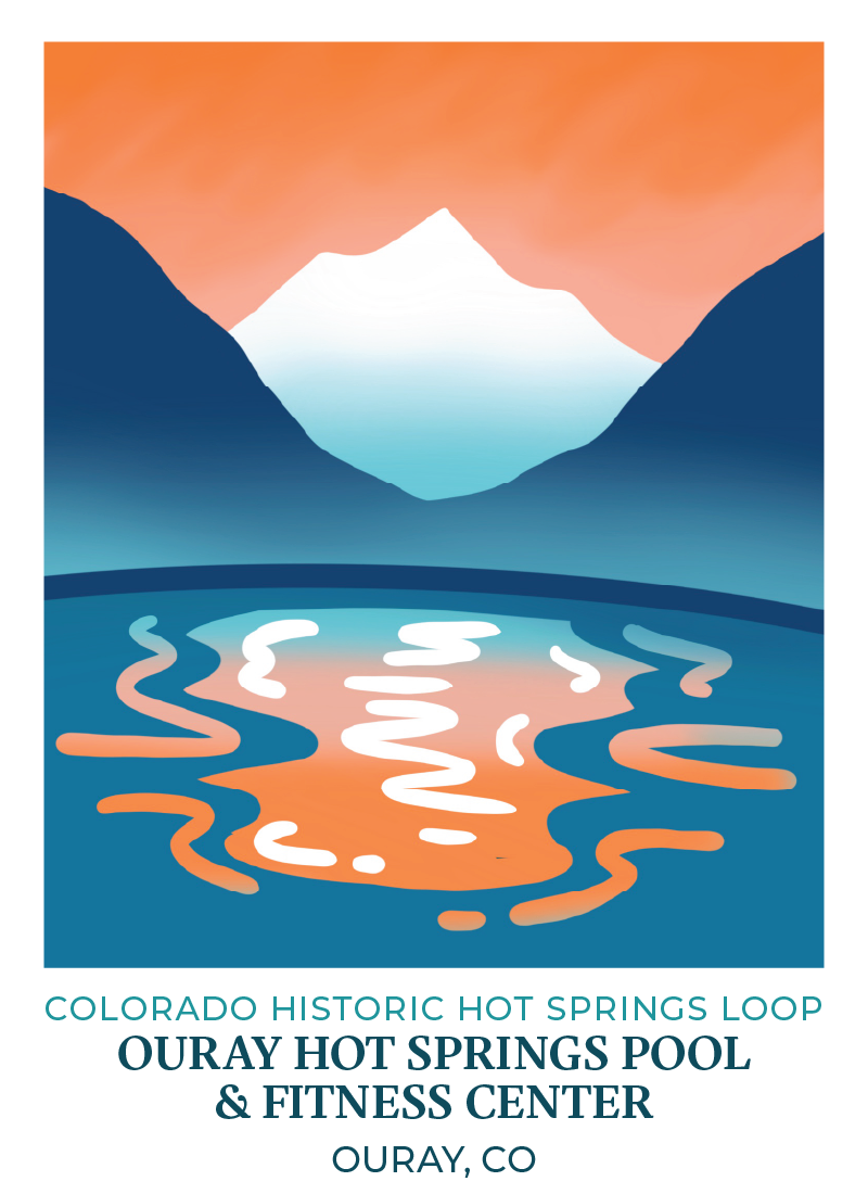 Colorado Historic Hot Springs Loop Destination Sticker - Ouray: Ouray Hot Springs Pool & Fitness Center
